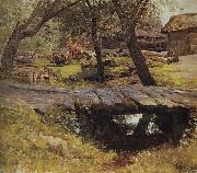 Isaac Levitan Bridge. Savvinskaya sloboda. oil on canvas